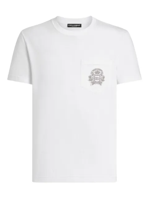 Dolce & Gabbana logo-patch T-shirt White G8RA2ZG7PZE