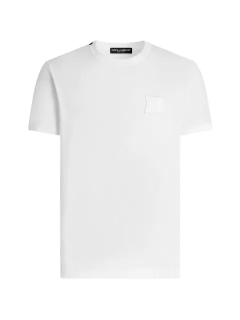 Dolce & Gabbana cotton T-shirt with patch White G8PV1ZG7P3N