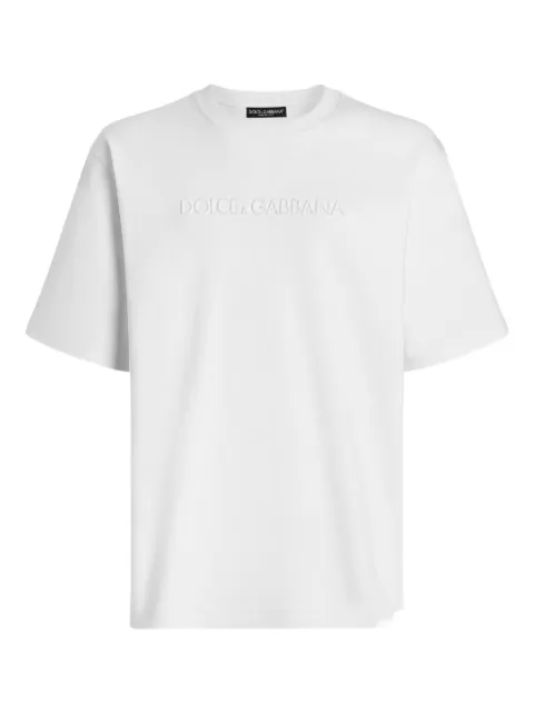 Dolce & Gabbana logo-embroidered T-shirt White G8PN9ZHU7H8