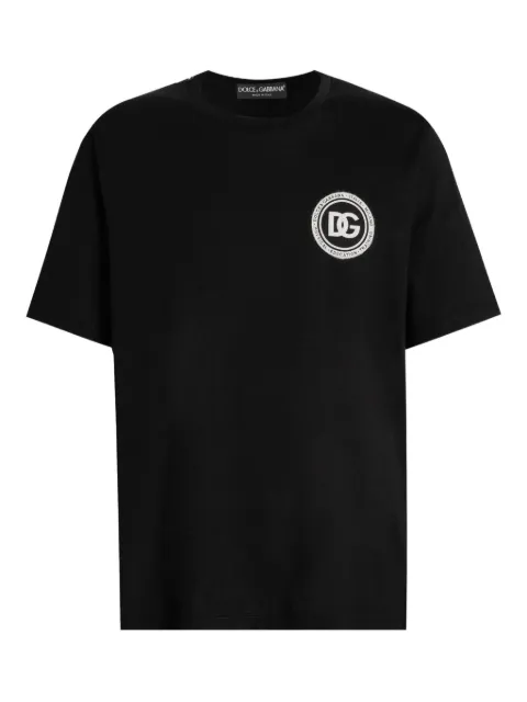Dolce & Gabbana logo-patch t-shirt Black G8PN9ZG7PZF