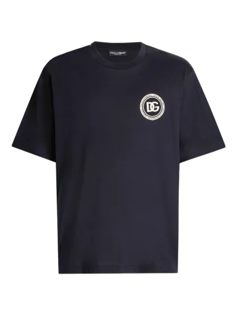 Dolce & Gabbana logo-detail short-sleeve T-shirt Blue G8PN9ZG7PZF