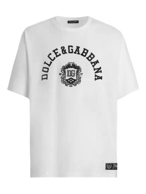 Dolce & Gabbana logo-graphic cotton T-shirt White G8PN9ZG7POP