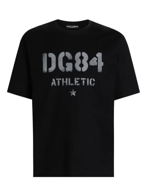 Dolce & Gabbana cotton T-shirt with print Black G8PN9TG7PZL