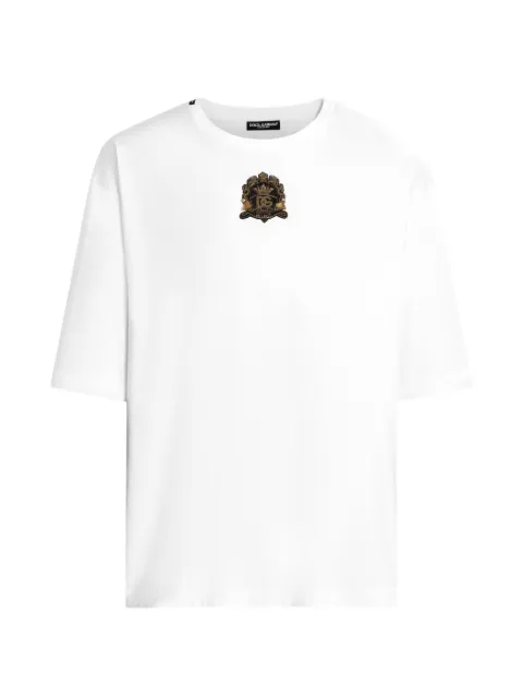Dolce & Gabbana T-shirt with heraldic patch White G8PB8ZG7PXU