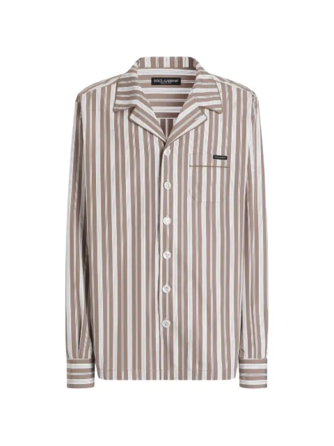 Dolce & Gabbana compact striped poplin vanity shirt Neutrals G5OL9TFR526