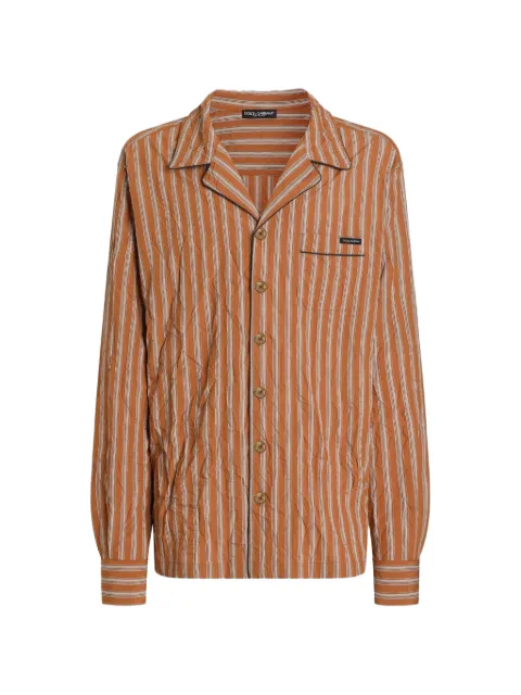 Dolce & Gabbana striped pocket shirt Orange G5OL9TFBMFS