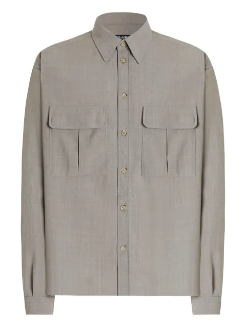 Dolce & Gabbana virgin wool shirt Black G5OJ2THU2BP