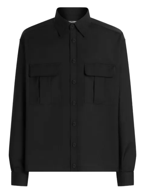 Dolce & Gabbana long-sleeve shirt Black G5OJ2TFURK8