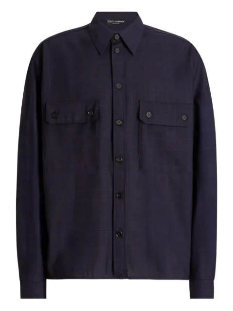 Dolce & Gabbana Glen plaid shirt Blue G5OG7TFQ2NJ