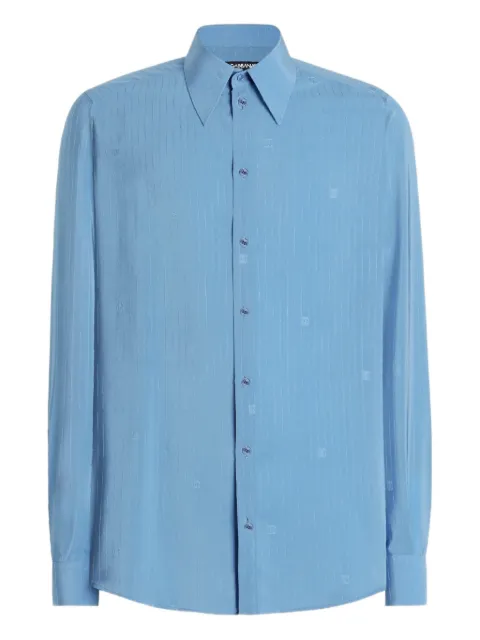 Dolce & Gabbana collared patterned shirt Blue G5NP9TFJ1J4