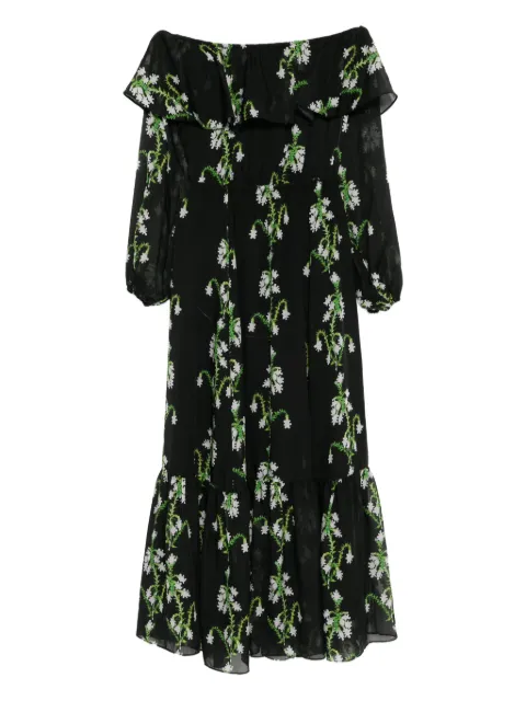 Cynthia Rowley off-shoulder silk maxi dress Black 25F1DR14SK
