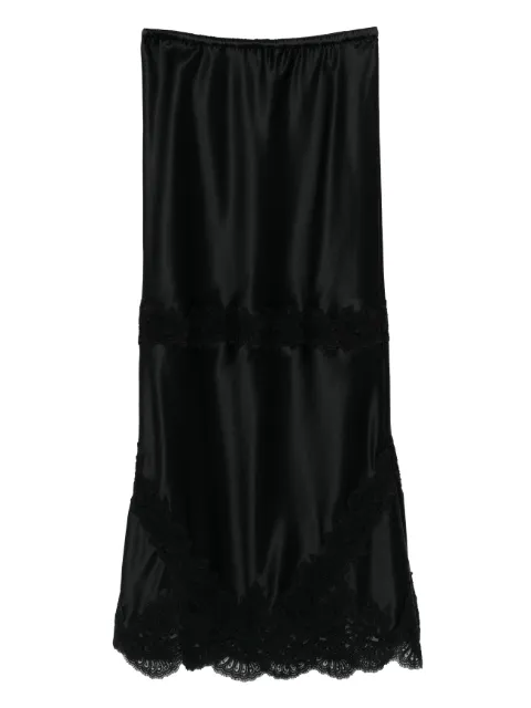 Cynthia Rowley satin lace skirt Black 25F1SK08AC