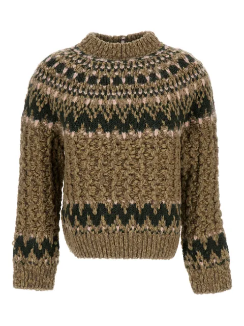 Moncler Grenoble patterned mock-neck sweater Neutrals K20989C00003M7948