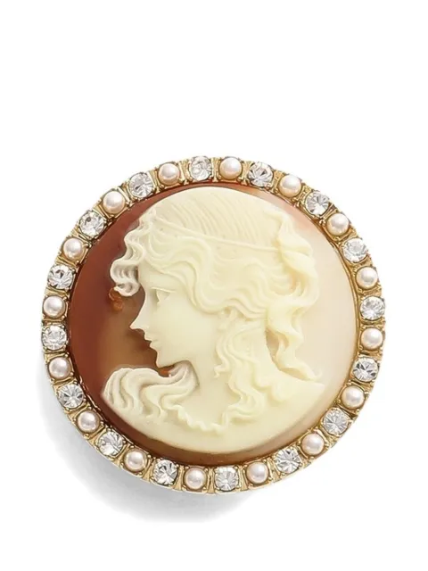 Dolce & Gabbana round cameo brooch Gold WPS3C1W1111