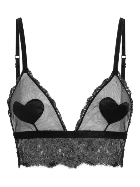 Dolce & Gabbana heart lace-trim bra Black O1D09TON0CL