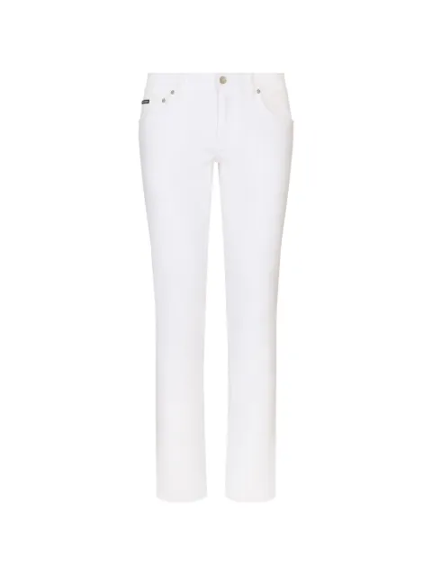Dolce & Gabbana white skinny stretch jeans White GY07LDG8OX2