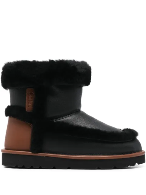 Chloé Dolcie shearling-leather boots Black CH26S15TVP2343