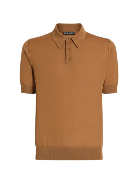 Dolce & Gabbana fine-gauge cashmere polo shirt Brown GXZ02TJBW1W