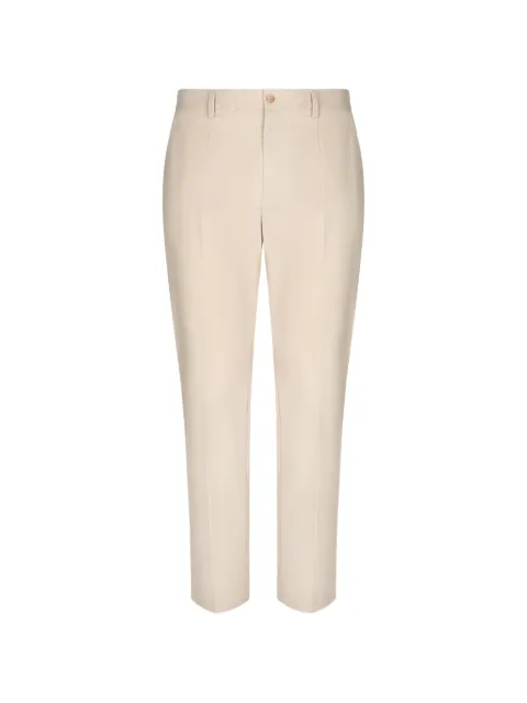 Dolce & Gabbana stretch-cotton pants with branded tag Neutrals GVB6ETGK302