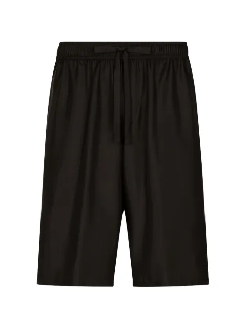 Dolce & Gabbana embroidered silk jogging shorts Black GV5MAZGK296