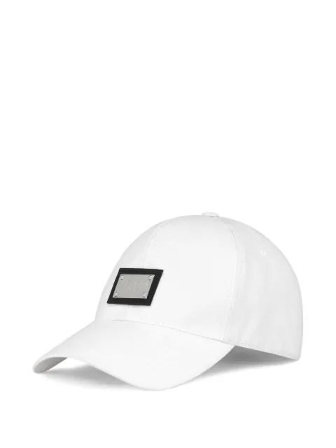 Dolce & Gabbana cotton baseball cap with branded tag White GH590AGK313
