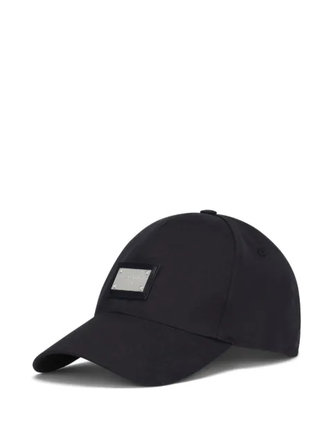Dolce & Gabbana cotton baseball cap with branded tag Blue GH590AGK313
