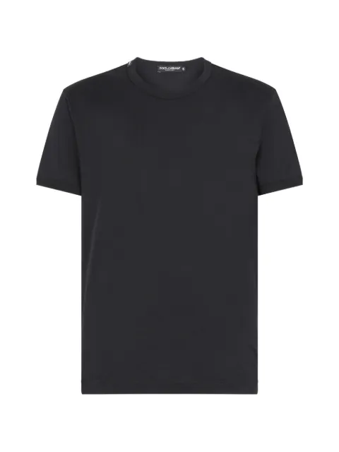 Dolce & Gabbana Cotton T-shirt with logo Blue G8JX7TG7P1A