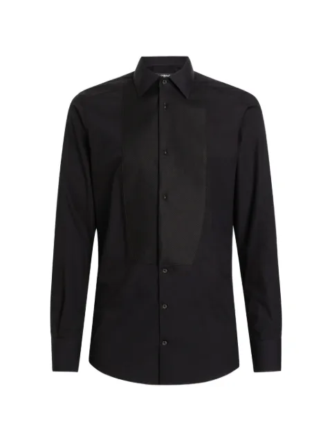 Dolce & Gabbana cotton-poplin gold-fit tuxedo shirt Black G5EN5TGK006