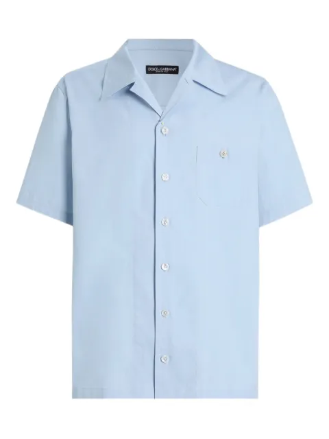 Dolce & Gabbana pocket cotton shirt Blue G5JH9THS5T8