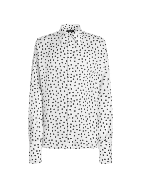 Dolce & Gabbana polka dot button shirt White G5LU6TFS1T6