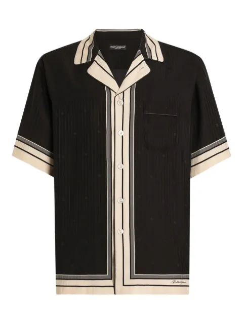 Dolce & Gabbana striped-detail shirt Black G5LH3THI11T