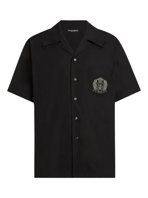 Dolce & Gabbana Hawaii cotton shirt Black G5JH9ZGK278