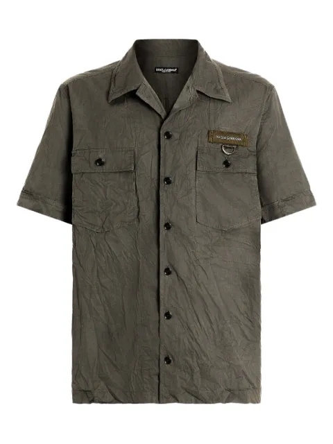 Dolce & Gabbana pocket badge shirt Grey G50E3TFU5YP