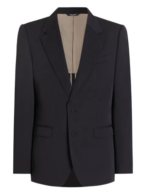 Dolce & Gabbana single-breasted blazer Black G2WG7TFUBGZ