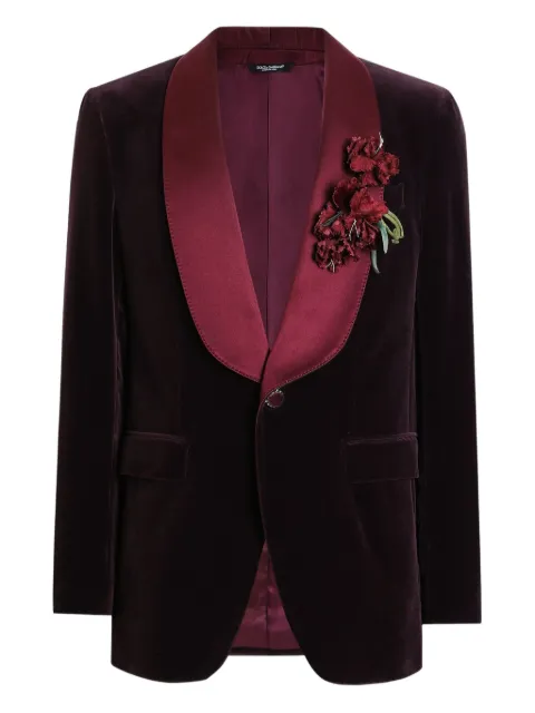 Dolce & Gabbana shawl-lapel blazer Red G2VQ8ZFUVG7