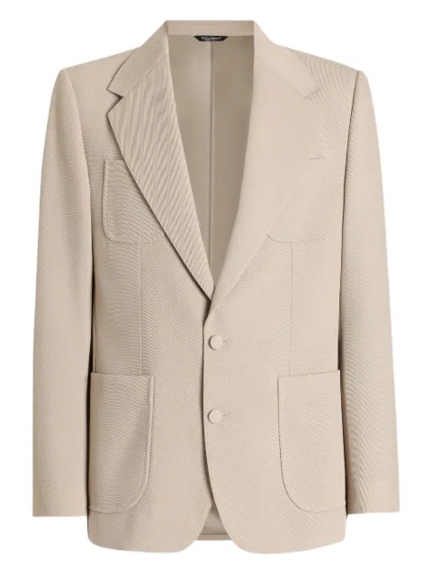 Dolce & Gabbana pocket single-breasted blazer Neutrals G2WA0TFU2X3