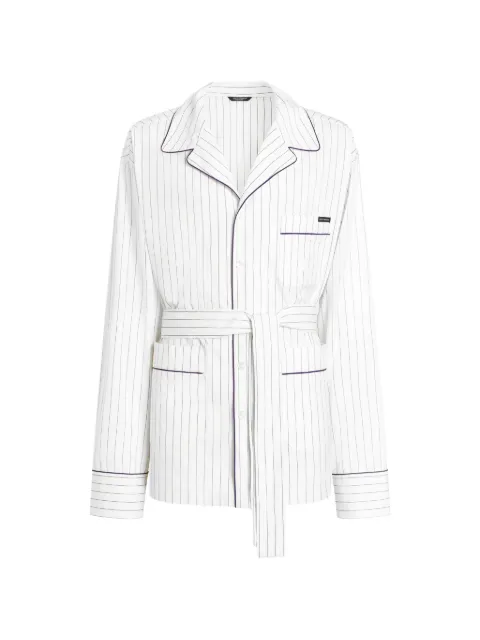Dolce & Gabbana striped poplin vanity robes White G2UZ3TFR52B