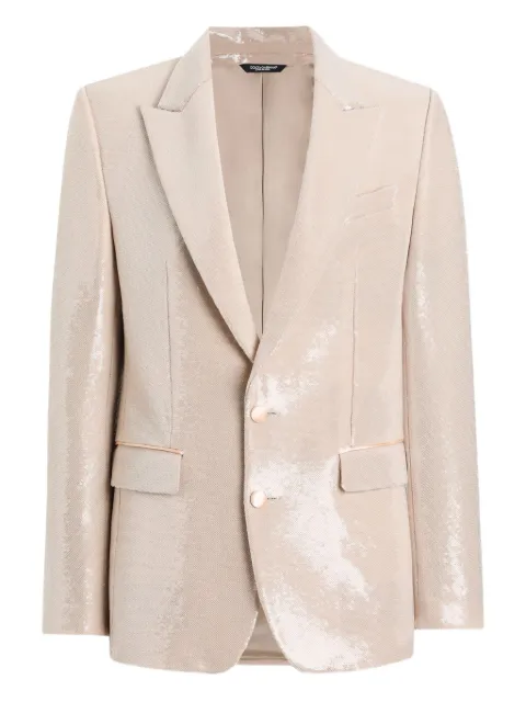 Dolce & Gabbana sequin-embellished blazer Neutrals G2TV4TFLSIM