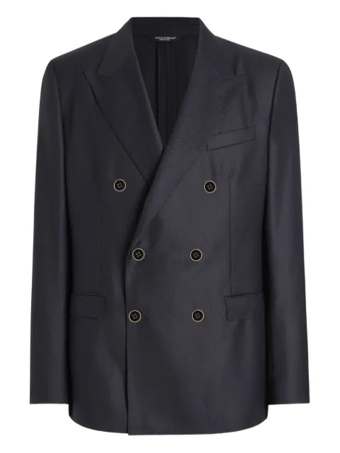 Dolce & Gabbana double-breasted buttoned blazer Blue G2NW1TFM2HO