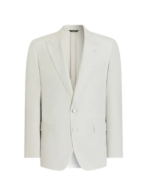 Dolce & Gabbana single-breasted wool poplin jacket Neutrals G2NW0THU2BN