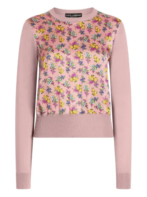 Dolce & Gabbana floral-print sweater Pink FXX77TJBSOQ