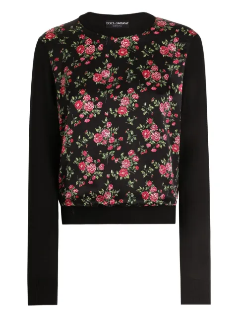 Dolce & Gabbana floral sweater Black FXX31TJBSOP