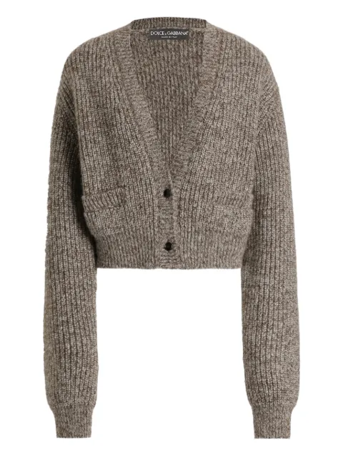 Dolce & Gabbana chunky-knit cropped jacket Brown FXVD5TJGMEO