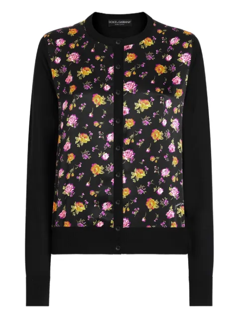 Dolce & Gabbana floral-print jacket Black FXV10TJBSOP