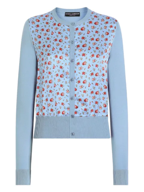 Dolce & Gabbana floral-print jacket Blue FXV79TJBSOQ