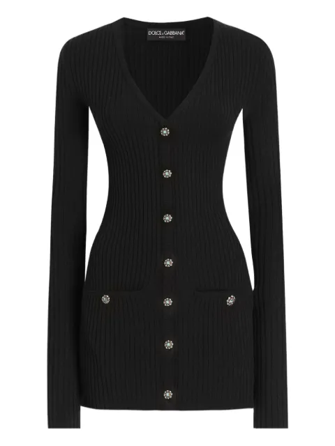 Dolce & Gabbana button ribbed jacket Black FXVCNZJCVXG