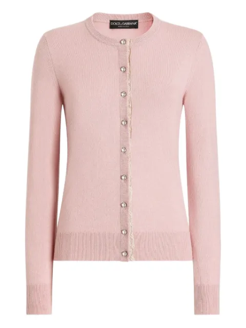 Dolce & Gabbana buttoned lace cardigan Pink FXV09ZJBW1M