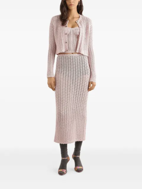 Dolce & Gabbana crochet-knit corset top Pink FXT70ZJGMG7