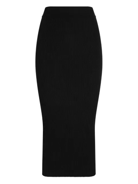 Dolce & Gabbana ribbed midi skirt Black FXO16TJFMHG