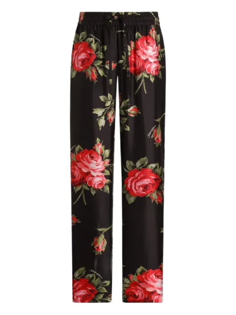 Dolce & Gabbana floral trousers Black FTDIATIS11G